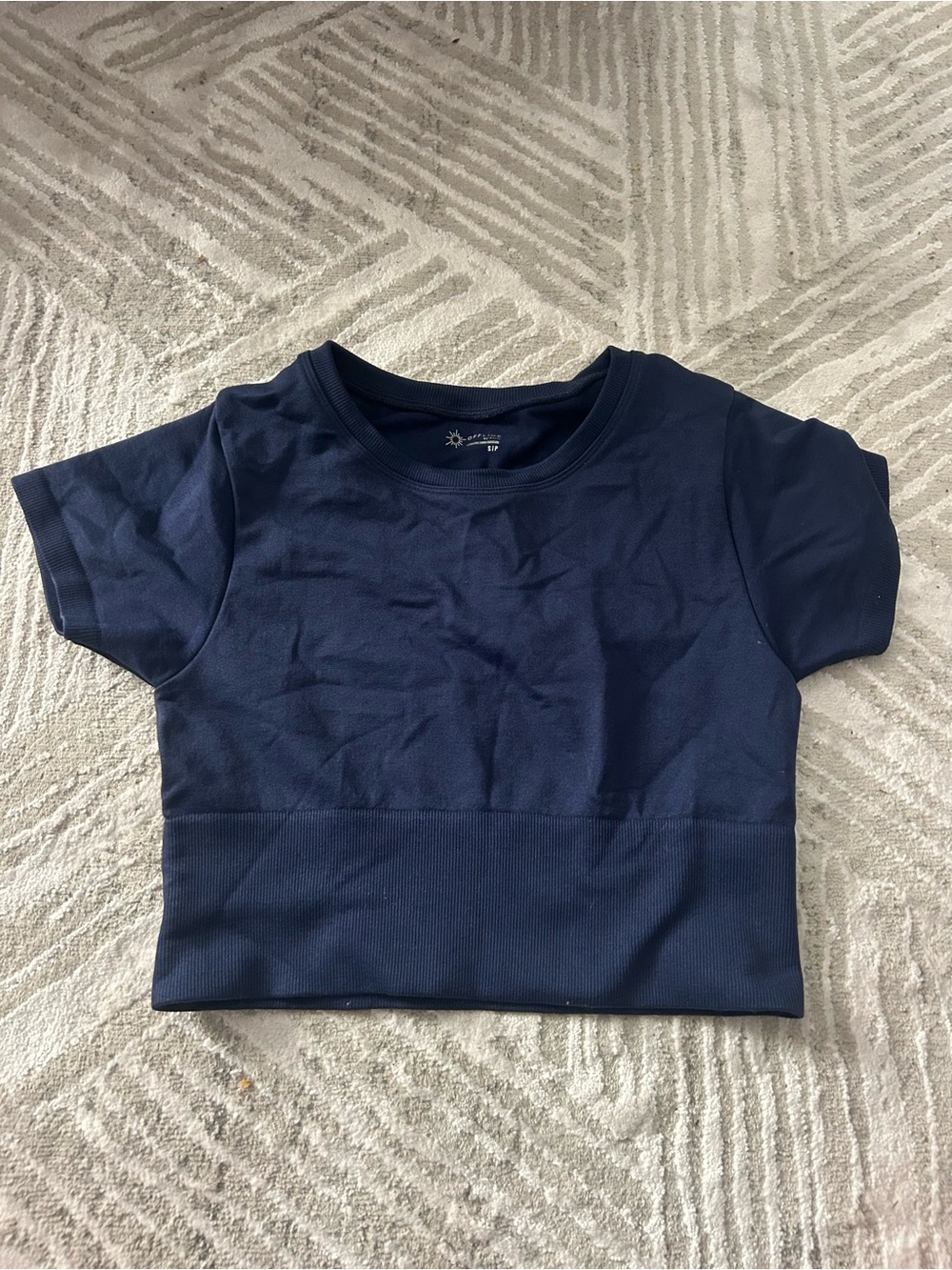 Navy Crop Tee - Brand Unspecified